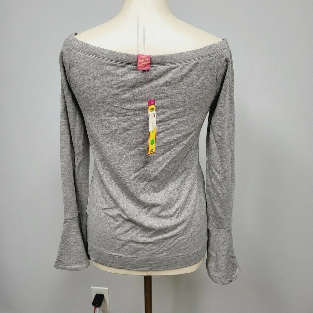 NWT CATHERINE MALANDRINO Bell Sleeve Blouse Shirt top off shoulder Size S Small - Picture 4 of 7
